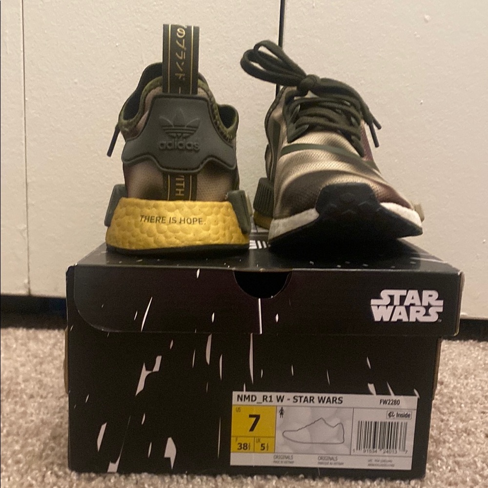 Adidas NMD R1 Star Wars Green and Gold Sneakers